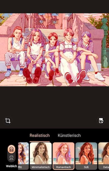 PhotoDirector App - Foto in Zeichnung umwandeln